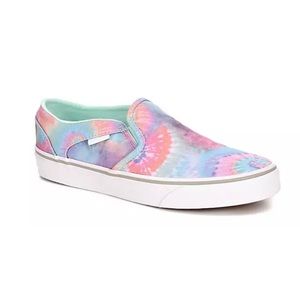 🌀 VANS Tie Dye Asher Deluxe Soothing Sea 💙💕 Cotton Candy NWT Ortholite